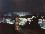 Winslow Homer Eine Sommernacht USA oil painting artist